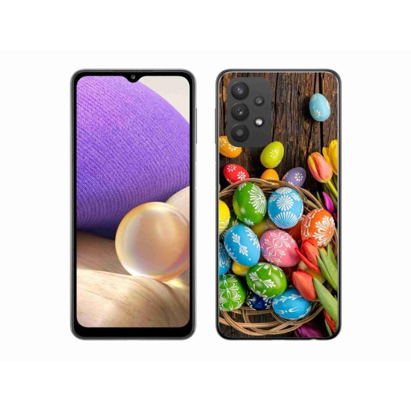 Gelový kryt mmCase na mobil Samsung Galaxy A32 5G - velikonoční vajíčka