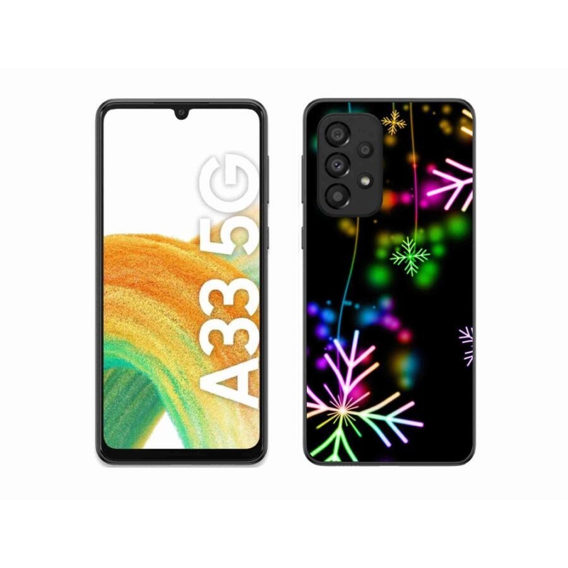 Gelový kryt mmCase na mobil Samsung Galaxy A33 5G - barevné vločky