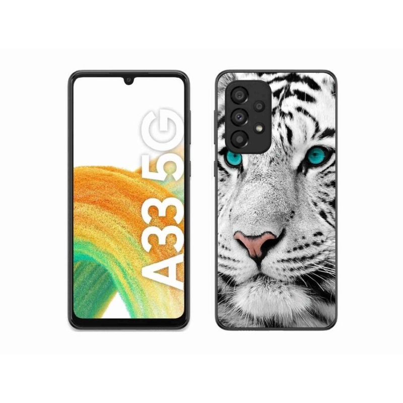 Gelový kryt mmCase na mobil Samsung Galaxy A33 5G - bílý tygr