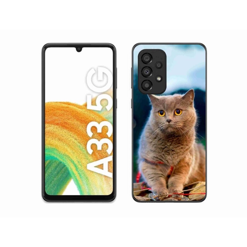 Gelový kryt mmCase na mobil Samsung Galaxy A33 5G - britská modrá 2
