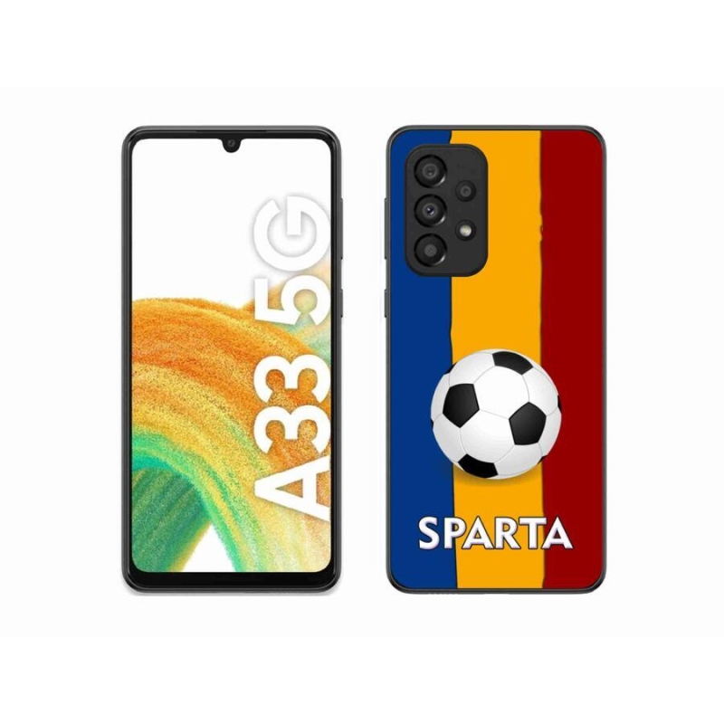 Gelový kryt mmCase na mobil Samsung Galaxy A33 5G - fotbal 1