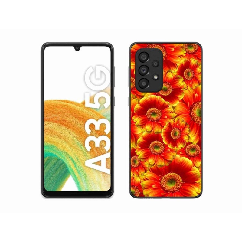 Gelový kryt mmCase na mobil Samsung Galaxy A33 5G - gerbera 1