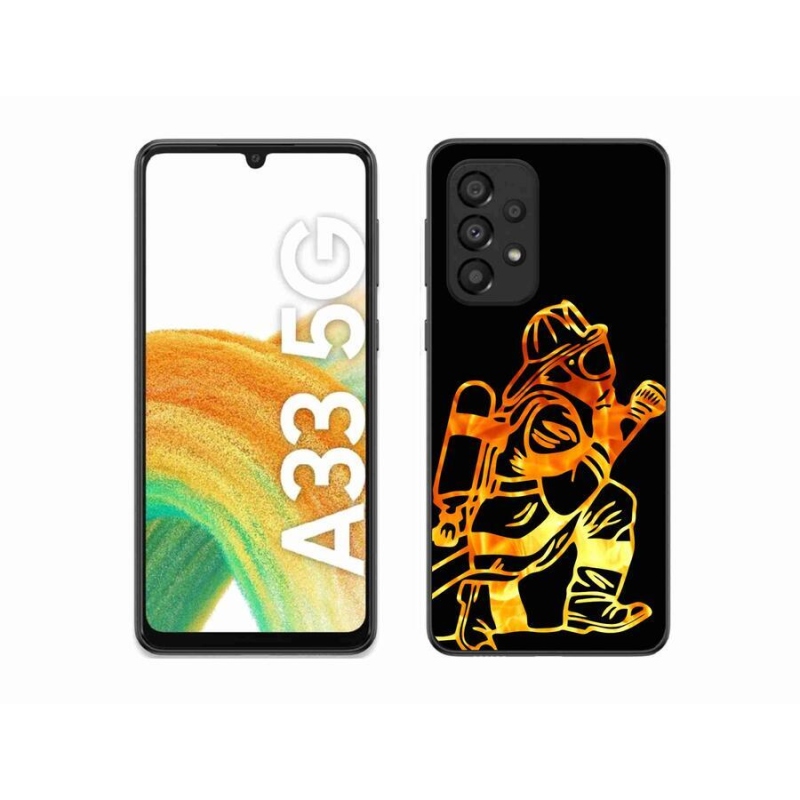 Gelový kryt mmCase na mobil Samsung Galaxy A33 5G - hasič 1