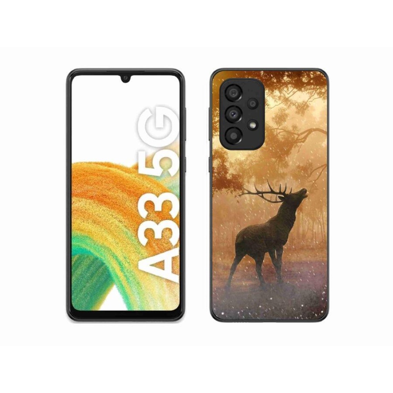 Gelový kryt mmCase na mobil Samsung Galaxy A33 5G - jelen v říji