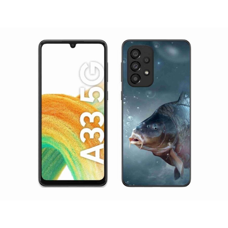 Gelový kryt mmCase na mobil Samsung Galaxy A33 5G - kapr a bublinky