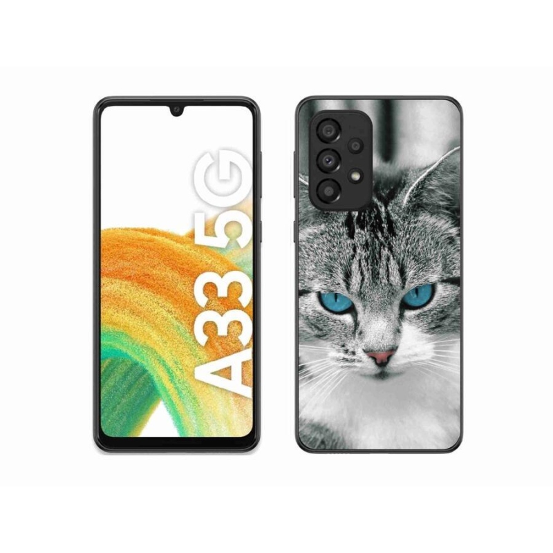 Gelový kryt mmCase na mobil Samsung Galaxy A33 5G - kočičí pohled 1