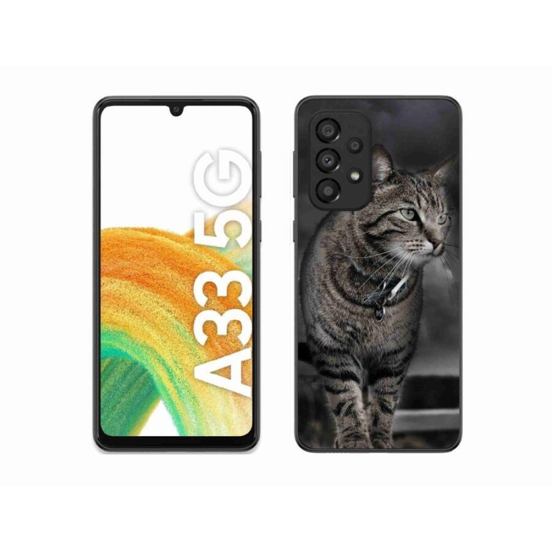 Gelový kryt mmCase na mobil Samsung Galaxy A33 5G - kočka