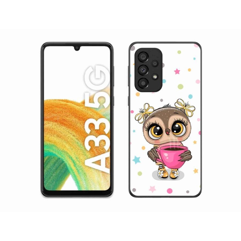 Gelový kryt mmCase na mobil Samsung Galaxy A33 5G - kreslená sovička