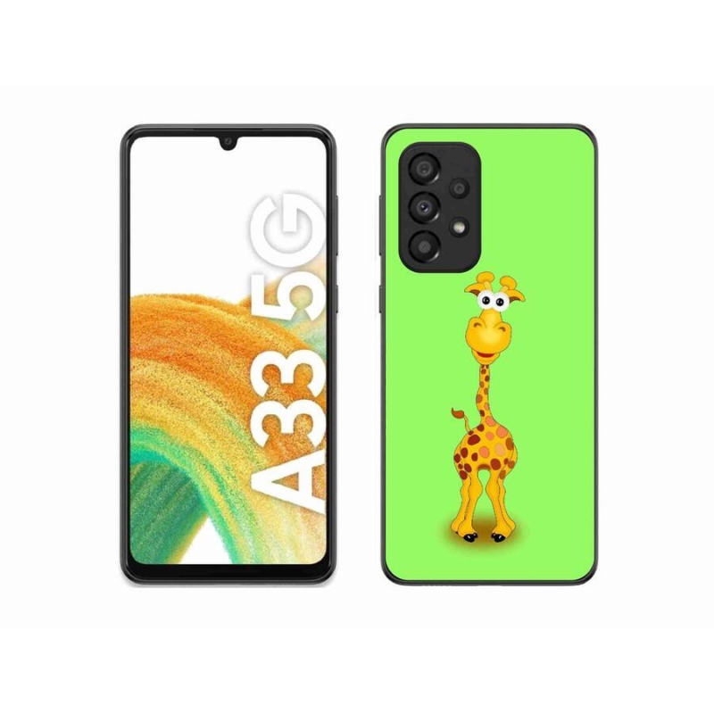 Gelový kryt mmCase na mobil Samsung Galaxy A33 5G - kreslená žirafa