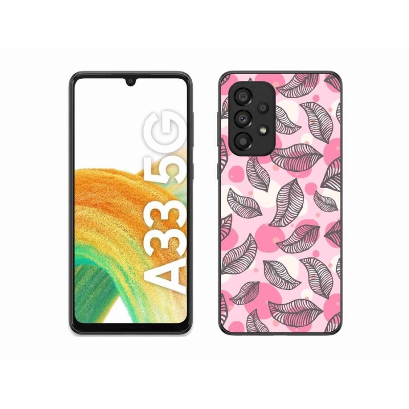 Gelový kryt mmCase na mobil Samsung Galaxy A33 5G - kreslené padající listy