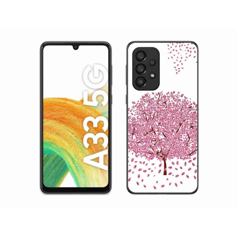 Gelový kryt mmCase na mobil Samsung Galaxy A33 5G - kreslený strom s listy