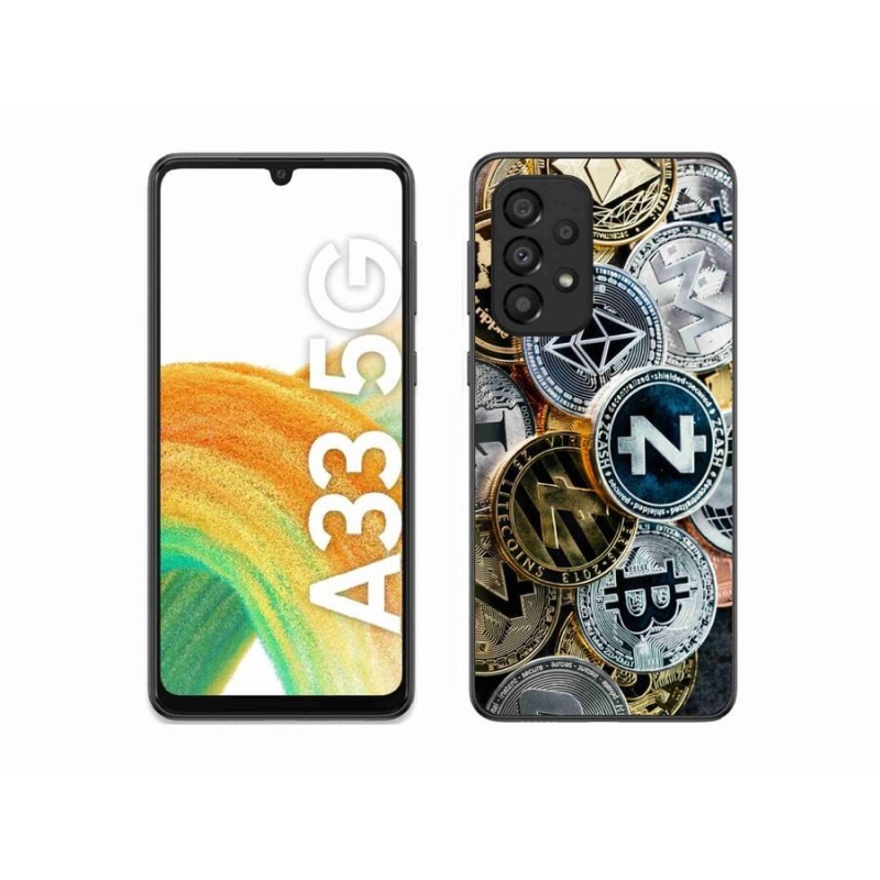 Gelový kryt mmCase na mobil Samsung Galaxy A33 5G - kryptoměny