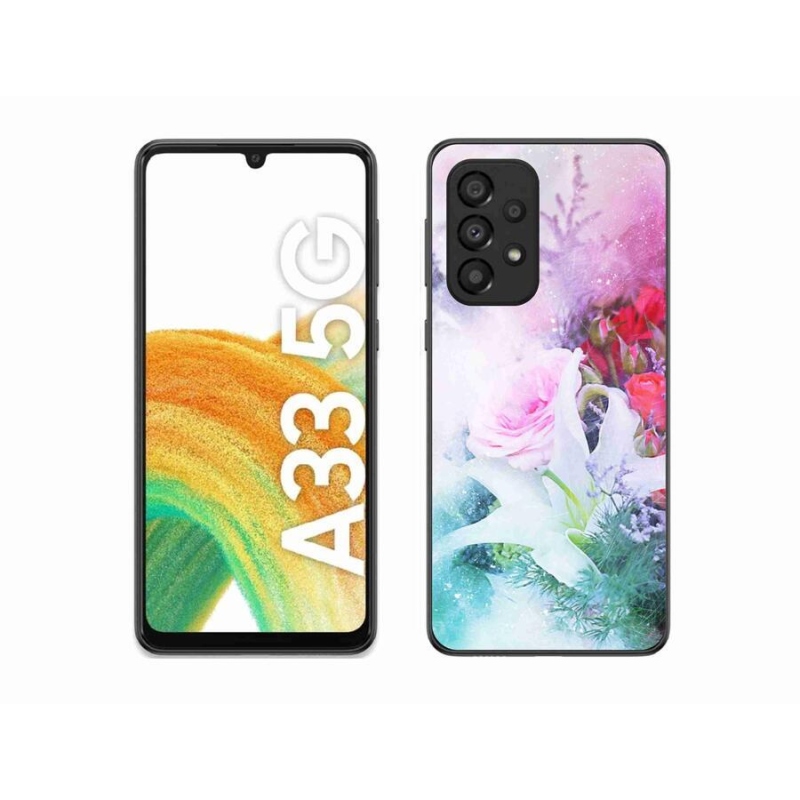 Gelový kryt mmCase na mobil Samsung Galaxy A33 5G - květiny 4