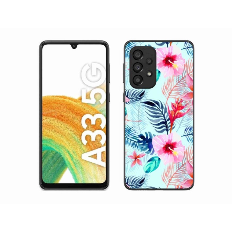 Gelový kryt mmCase na mobil Samsung Galaxy A33 5G - květiny