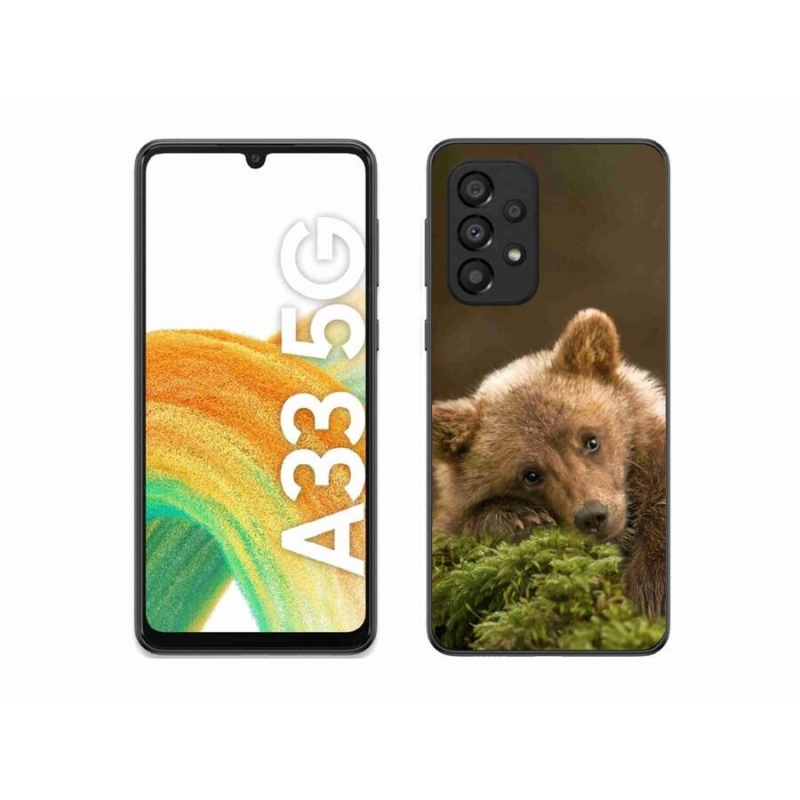 Gelový kryt mmCase na mobil Samsung Galaxy A33 5G - medvěd