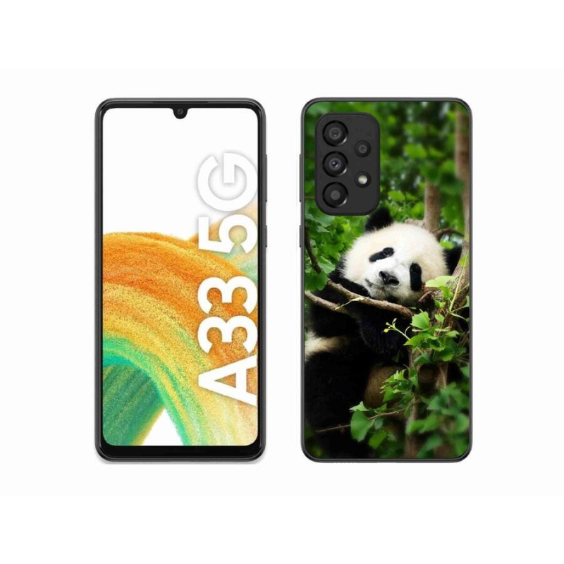 Gelový kryt mmCase na mobil Samsung Galaxy A33 5G - panda