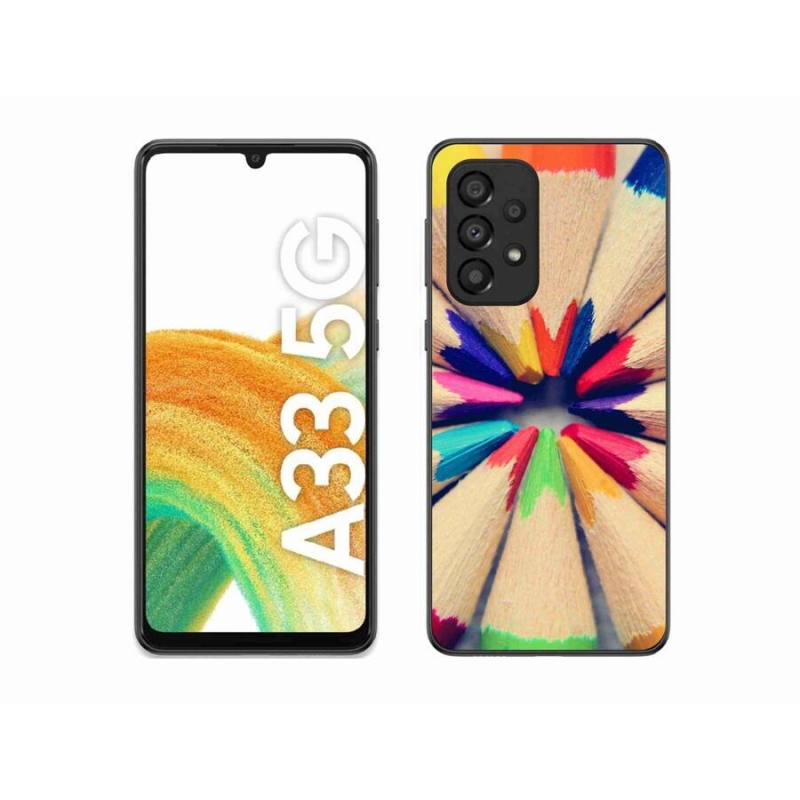 Gelový kryt mmCase na mobil Samsung Galaxy A33 5G - pastelky