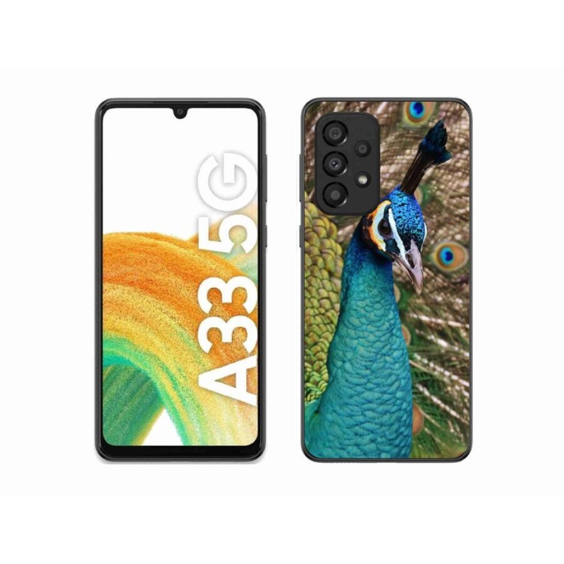 Gelový kryt mmCase na mobil Samsung Galaxy A33 5G - páv