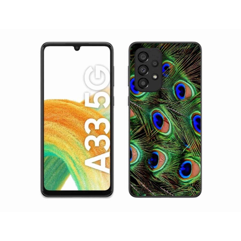 Gelový kryt mmCase na mobil Samsung Galaxy A33 5G - paví peří