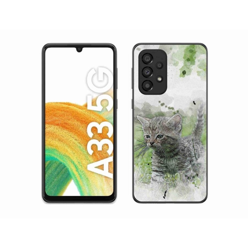 Gelový kryt mmCase na mobil Samsung Galaxy A33 5G - roztomilé kotě 1