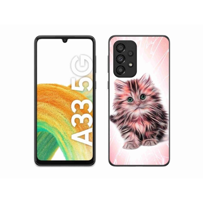 Gelový kryt mmCase na mobil Samsung Galaxy A33 5G - roztomilé kotě