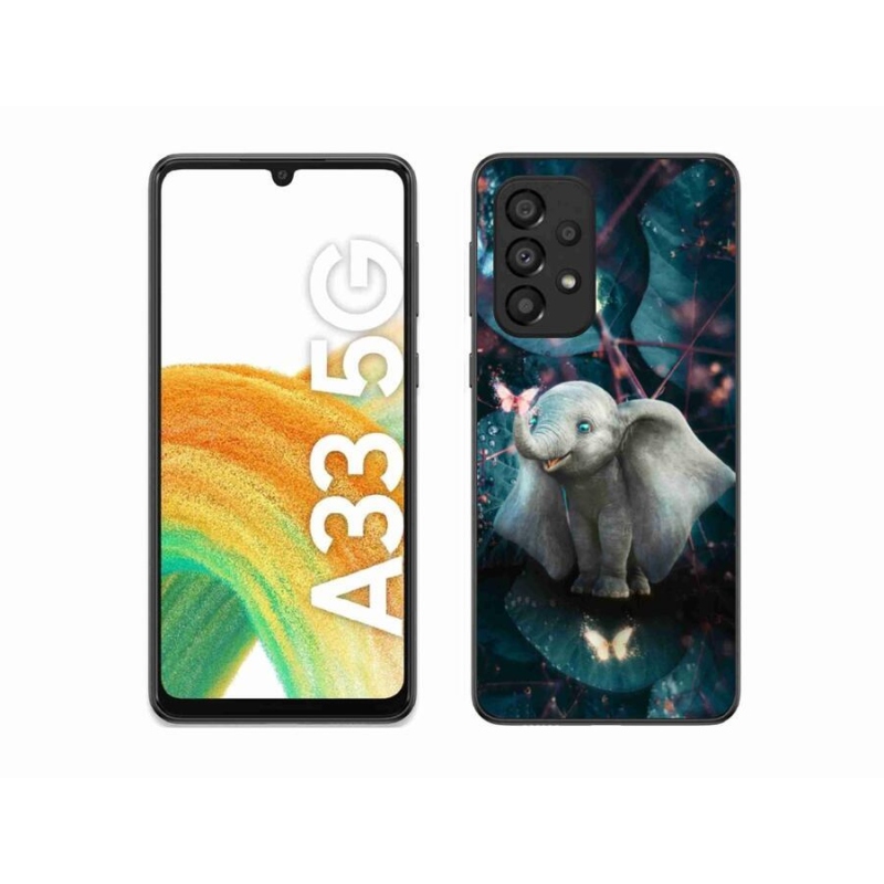 Gelový kryt mmCase na mobil Samsung Galaxy A33 5G - roztomilý slon