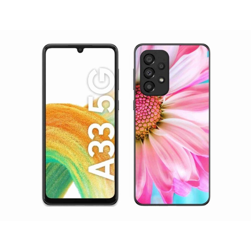 Gelový kryt mmCase na mobil Samsung Galaxy A33 5G - růžová květina