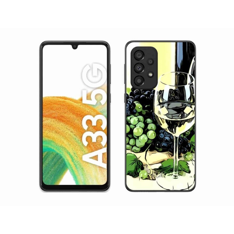 Gelový kryt mmCase na mobil Samsung Galaxy A33 5G - sklenka vína