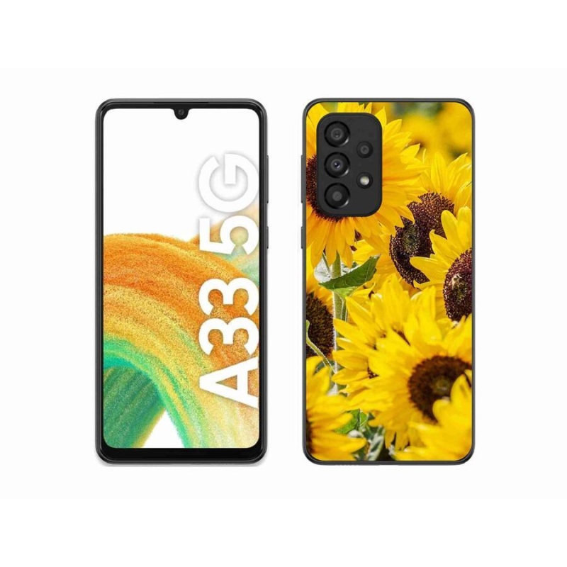 Gelový kryt mmCase na mobil Samsung Galaxy A33 5G - slunečnice