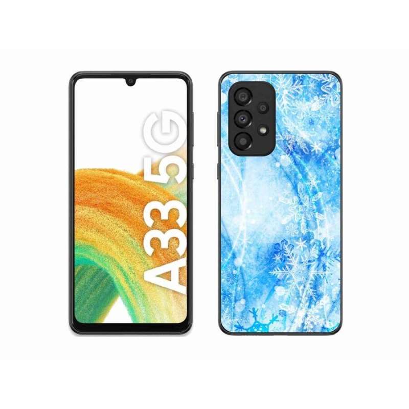 Gelový kryt mmCase na mobil Samsung Galaxy A33 5G - sněhové vločky