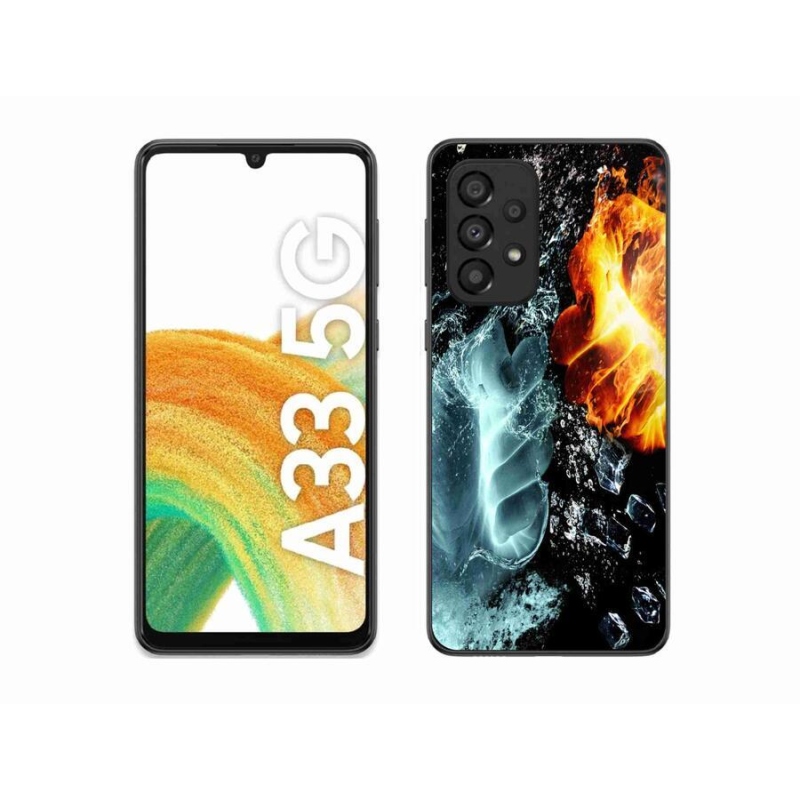 Gelový kryt mmCase na mobil Samsung Galaxy A33 5G - voda a oheň