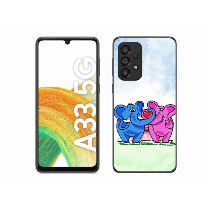 Gelový kryt mmCase na mobil Samsung Galaxy A33 5G - zamilovaní sloni