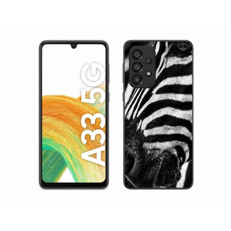 Gelový kryt mmCase na mobil Samsung Galaxy A33 5G - zebra