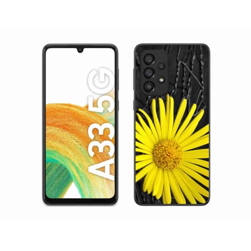 Gelový kryt mmCase na mobil Samsung Galaxy A33 5G - žlutá květina