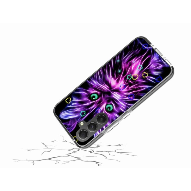 Gelový kryt mmCase na mobil Samsung Galaxy A34 5G - abstraktní kočka
