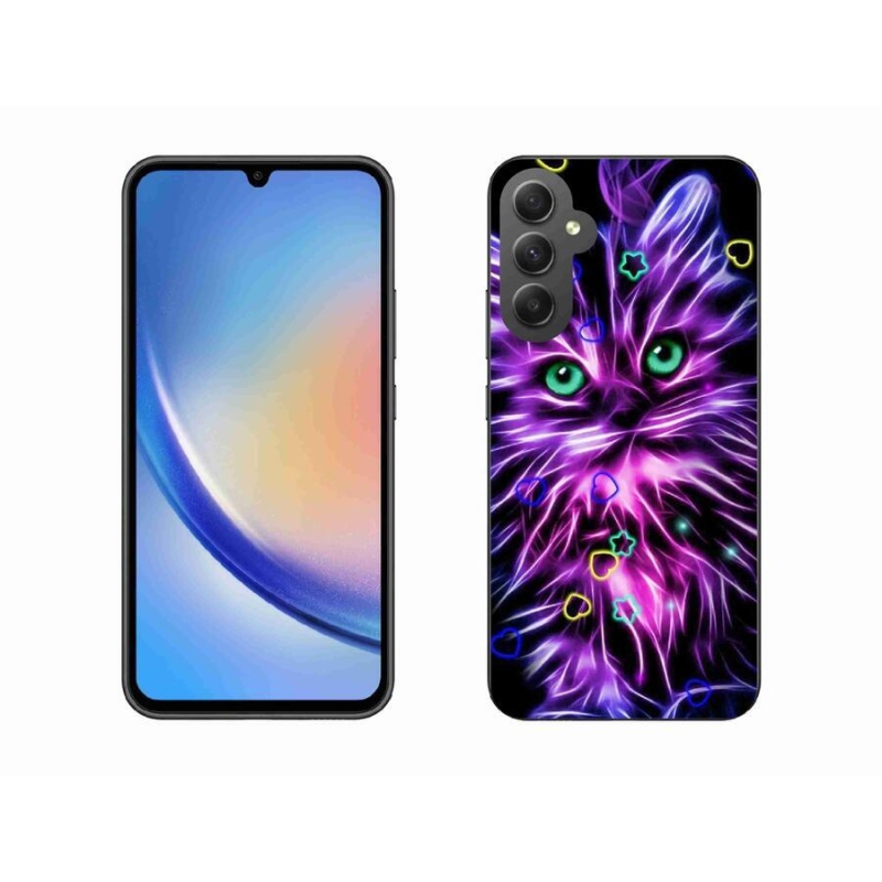 Gelový kryt mmCase na mobil Samsung Galaxy A34 5G - abstraktní kočka