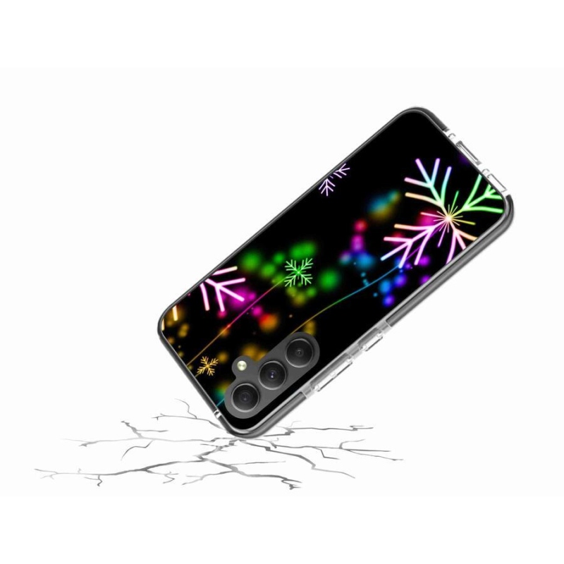 Gelový kryt mmCase na mobil Samsung Galaxy A34 5G - barevné vločky