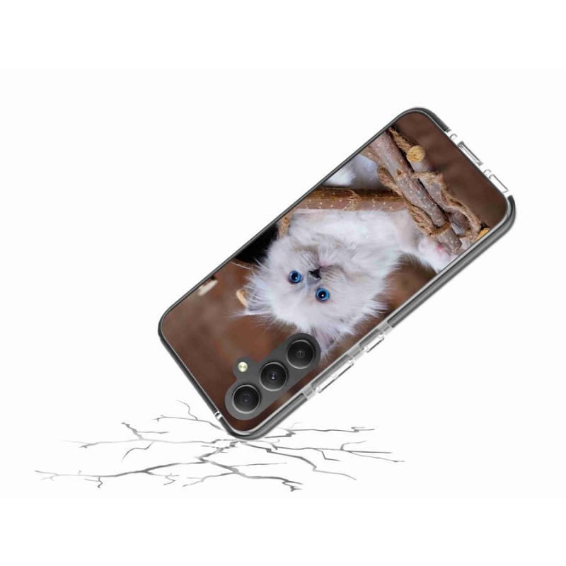 Gelový kryt mmCase na mobil Samsung Galaxy A34 5G - bílé kotě