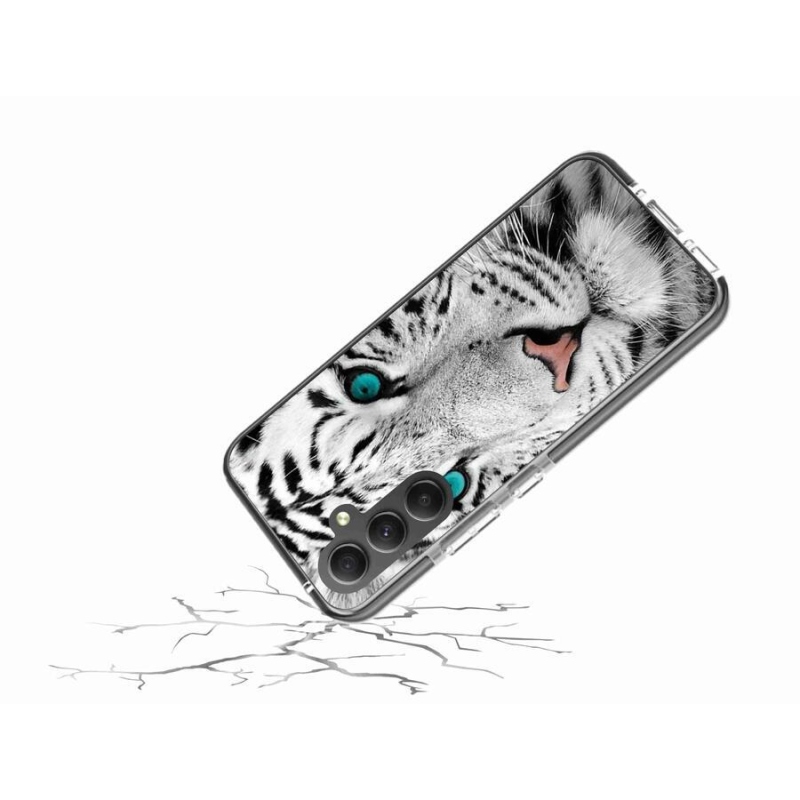 Gelový kryt mmCase na mobil Samsung Galaxy A34 5G - bílý tygr