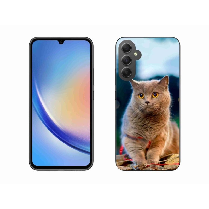 Gelový kryt mmCase na mobil Samsung Galaxy A34 5G - britská modrá 2