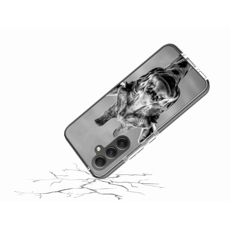 Gelový kryt mmCase na mobil Samsung Galaxy A34 5G - černobílá žirafa