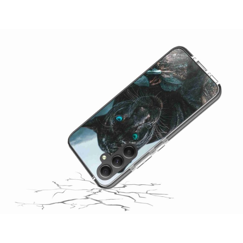 Gelový kryt mmCase na mobil Samsung Galaxy A34 5G - černý panter