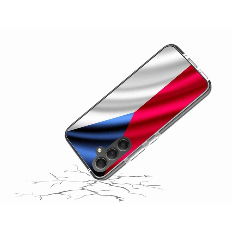 Gelový kryt mmCase na mobil Samsung Galaxy A34 5G - česká vlajka