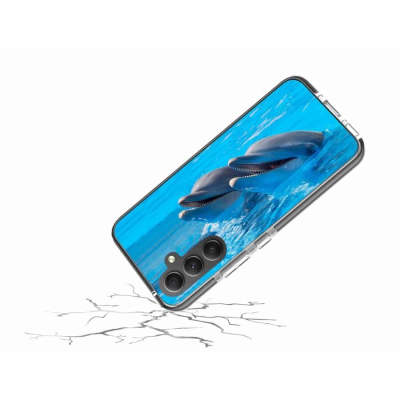 Gelový kryt mmCase na mobil Samsung Galaxy A34 5G - delfíni