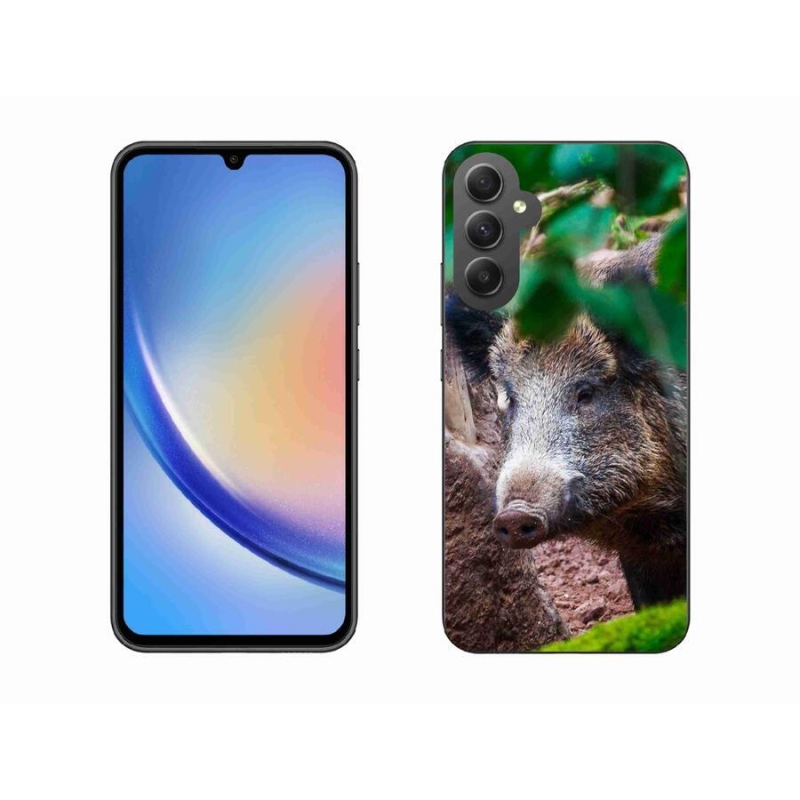 Gelový kryt mmCase na mobil Samsung Galaxy A34 5G - divoké prase