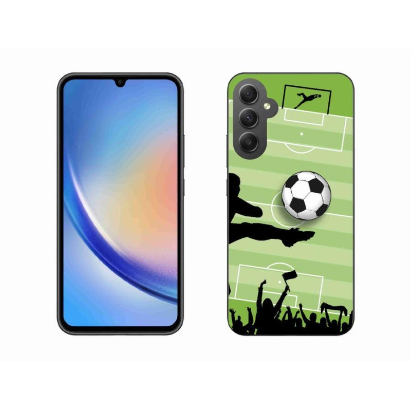 Gelový kryt mmCase na mobil Samsung Galaxy A34 5G - fotbal 3