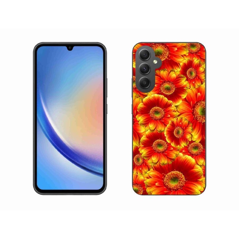 Gelový kryt mmCase na mobil Samsung Galaxy A34 5G - gerbera 1