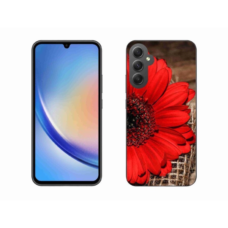Gelový kryt mmCase na mobil Samsung Galaxy A34 5G - gerbera