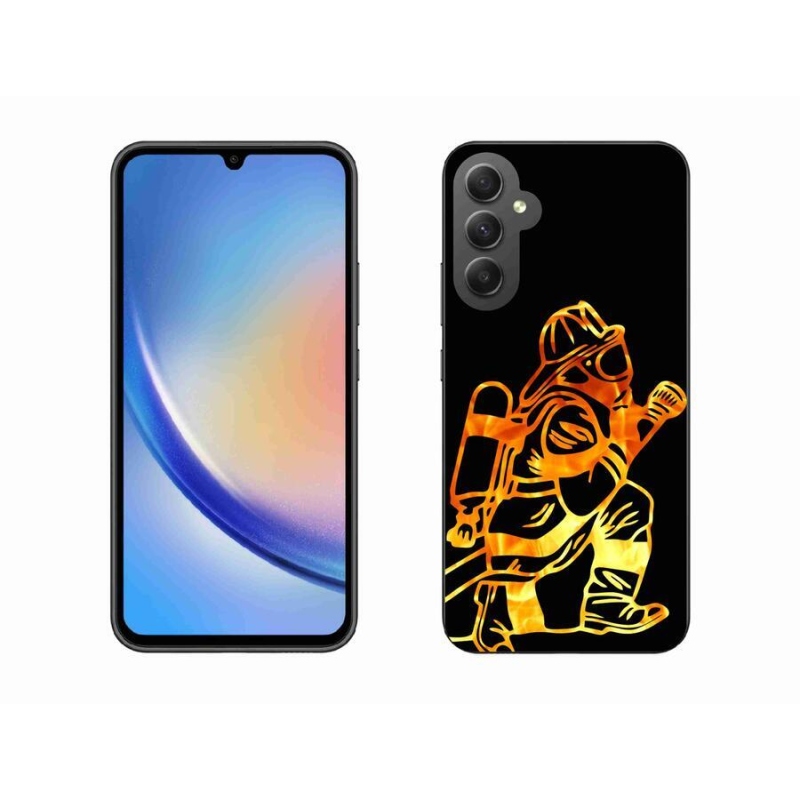 Gelový kryt mmCase na mobil Samsung Galaxy A34 5G - hasič 1