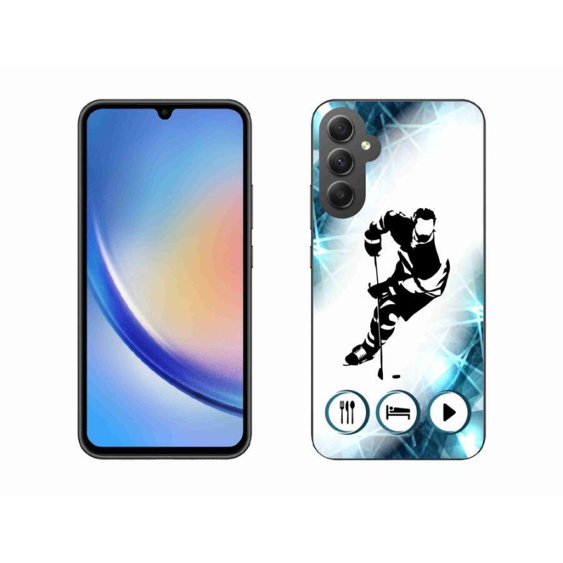 Gelový kryt mmCase na mobil Samsung Galaxy A34 5G - hokej 1